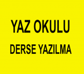 Yaz Okulu Derse Yazılma Süreci