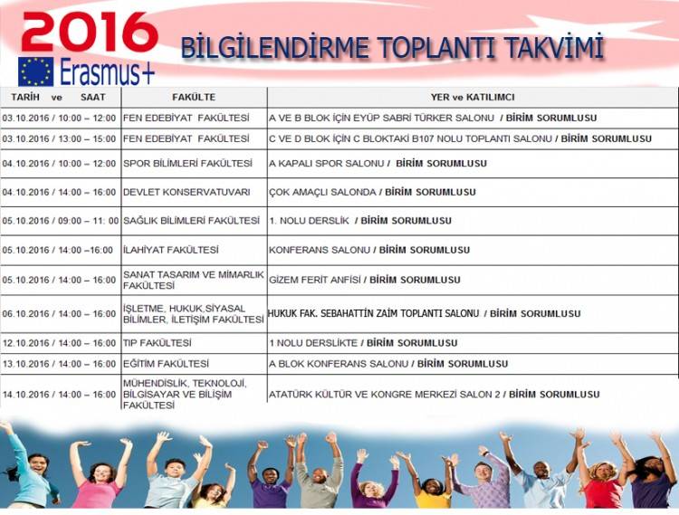 Erasmus+ 2016 Bilgilendirme Toplantıları